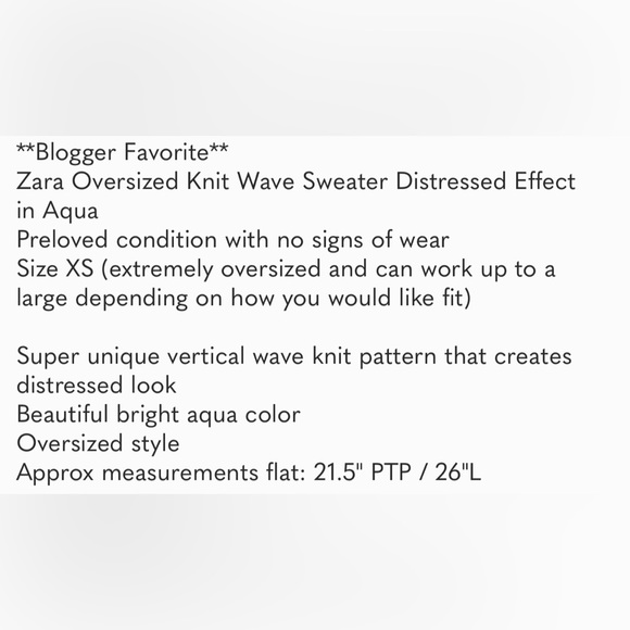 Zara Oversized Distressed Knit Sweater - Picture 3 of 9